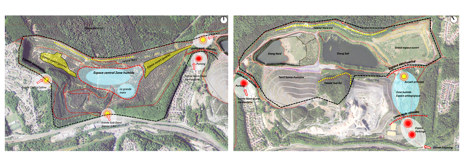 Restauration des carrières à Freyming Merlebach et Saint-Avold