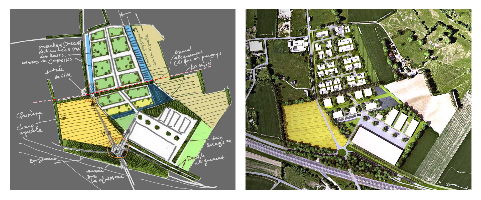 Étude urbaine et paysagère de la ZAC de Bourneville