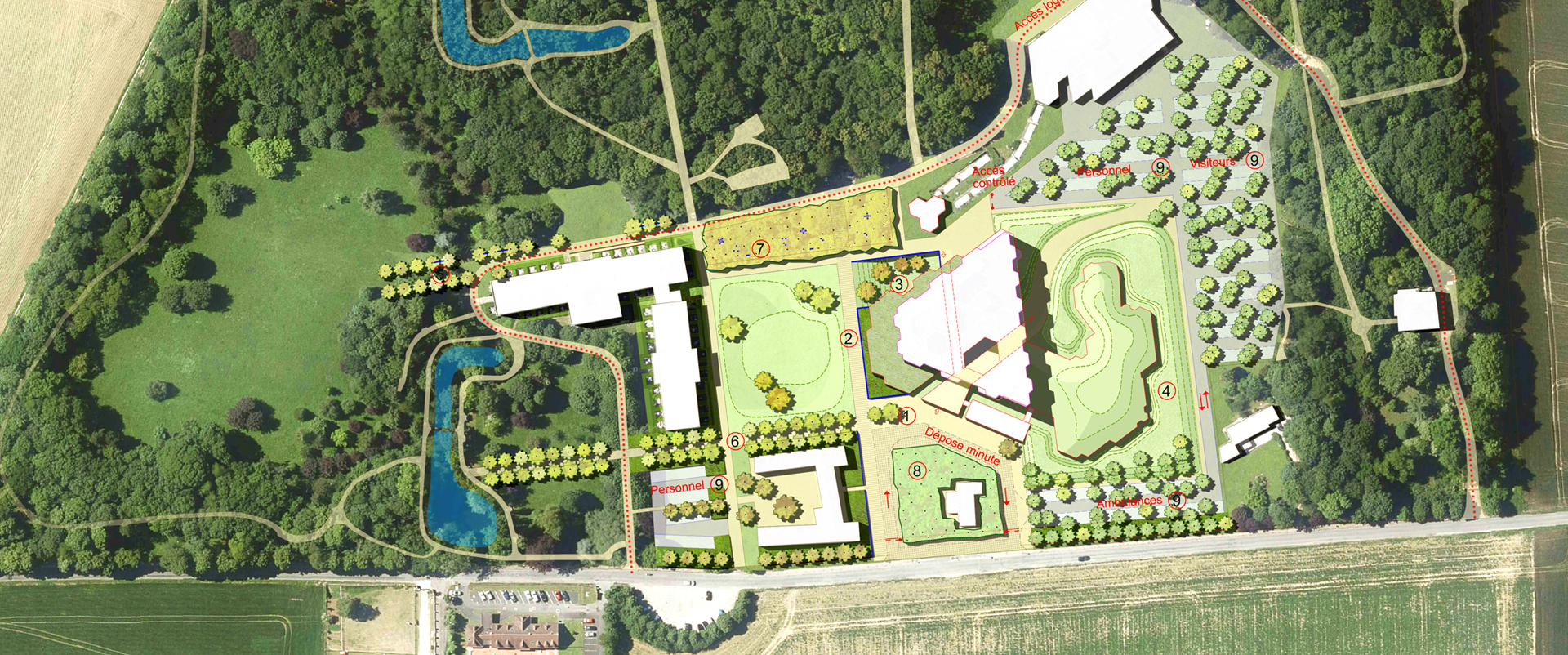 Restructuration de l'hôpital Forcilles à Férolles-Attilly