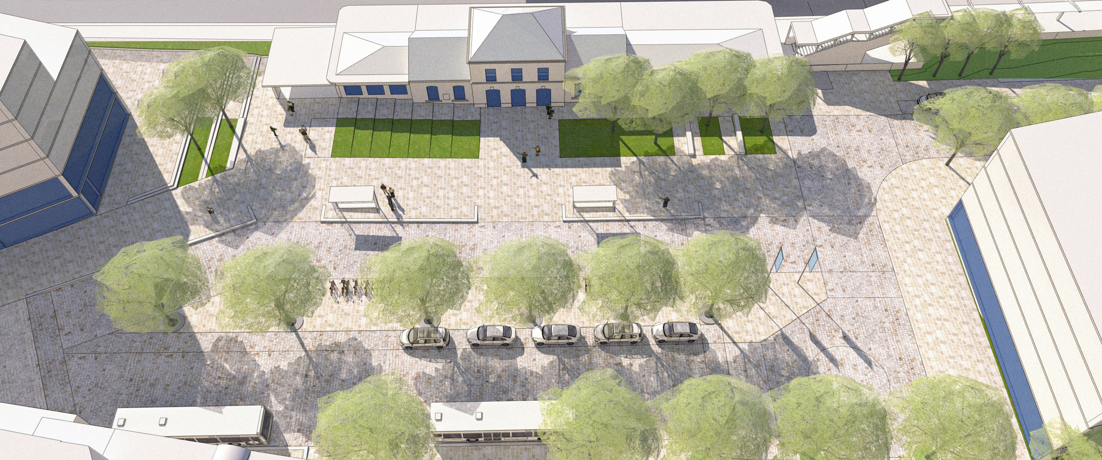 Étude de faisabilité des espaces publics de la place de la gare Robinson à Sceaux