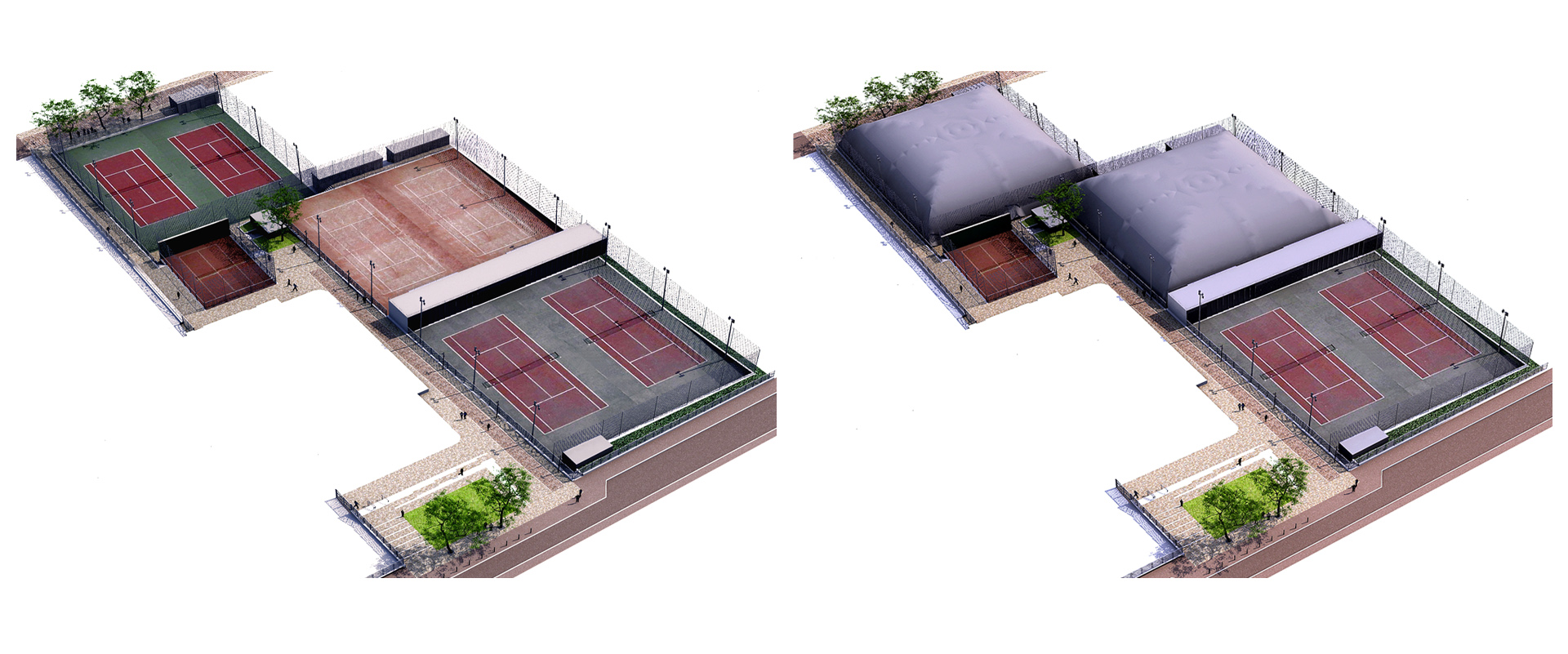 Aménagement des abords du tennis club de Sceaux